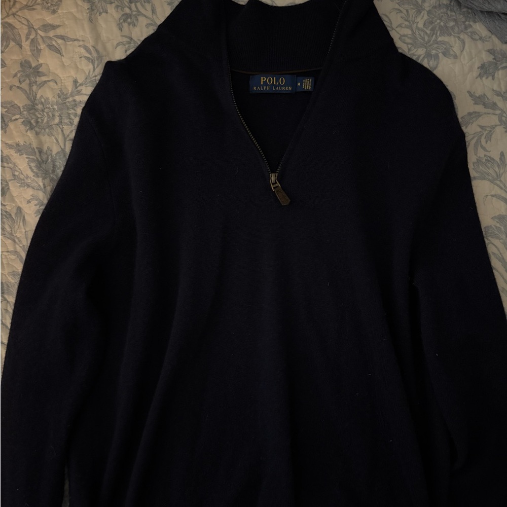 Men’s Polo Ralph Lauren Quarter Zip. Dark blue. Size medium.